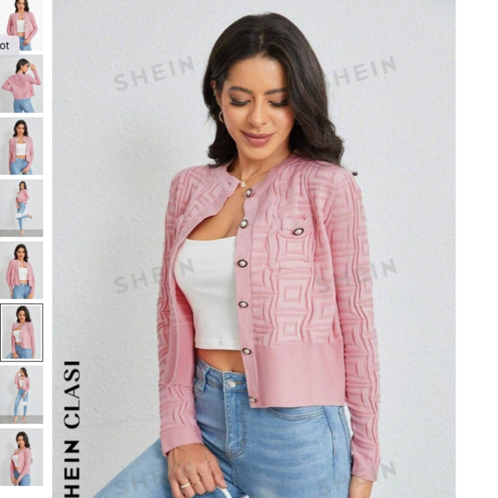 Pink Knit Cardigan- Cropped! EUC 2/$25